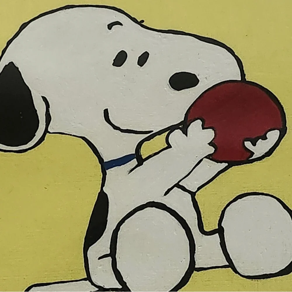 Hand Crafted Cartoon Beagle Dog Framed 8x10